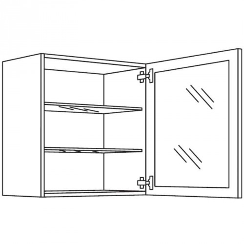 Wandschrank mit 1 Glasrahmentür