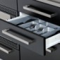Büroküche Metall 100cm breit Designline mit Schublade u. Mikrowelle [13/21]