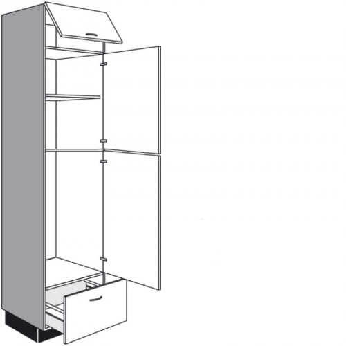 Geräteschrank mit Drehtüren 1 Auszug uns 1 Klappe