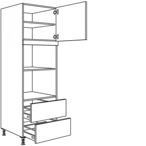 Hochschrank für Geräte-Umbauten, Mikrowelle und Dampfgarer