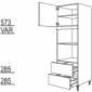 Hochschrank für Geräte-Umbauten, Mikrowelle und Dampfgarer [2/9]