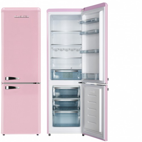 Vintage Kühlschrank mit Gefrierfach pink 178 cm