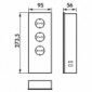 Mira Glas-USB Steckdosenelement 3-fach mit Doppel USB Charger [3/3]