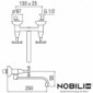 Nobili Carlos Primero Zweigriff-Wandspültischmischer [2/2]