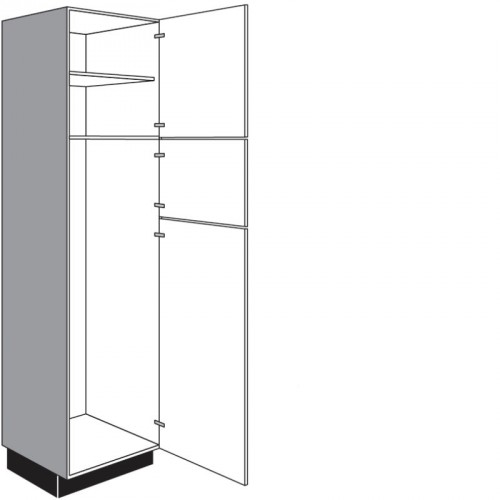 Seitenschrank für Einbaugeräte mit 1 Drehtür und 2 Geräte-Drehtüren