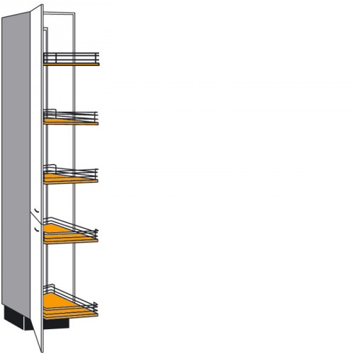 Diagonal-Seitenschrank mit 1 Drehtür (verstiftet)