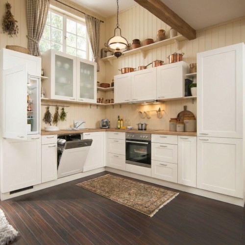 Winkelküche Landhausküche komplett mit Elektrogeräten 275x315 cm Winkelküche Landhausküche komplett mit Elektrogeräten 275x315 cm