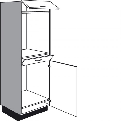 Highboard Geräteumbauschrank mit 1 Geräte-Drehtür 2 Klappen