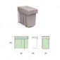 Victory Double Man Einbau-Abfallsammler mit 2x14 Liter [4/4]