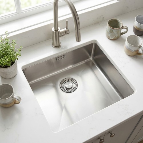 Edelstahlbecken f&uuml;r die K&uuml;che New York 40x40 Slim