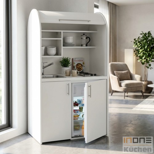 pro-art colorLINE Schrankküche mit Rollladen Jalousie in weiß, grau, anthrazit inkl. Kühlschrank pro-art colorLINE Schrankküche mit Rollladen Jalousie in weiß, grau, anthrazit inkl. Kühlschrank