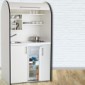 pro-art colorLINE Schrankküche mit Rollladen Jalousie in weiß, grau, anthrazit inkl. Kühlschrank [1/16]