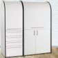 pro-art colorLINE Schrankküche mit Rollladen Jalousie in weiß, grau, anthrazit inkl. Kühlschrank [6/16]
