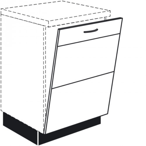 Frontplatte für vollintegrierte Geschirrspülmaschinen mit verstifteter Front