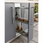 Outdoorküche 120 cm breit mit Apothekerschrank auf Rollen [21/25]