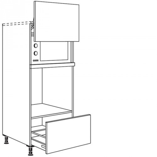 Highboard für Geräte-Umbauten für Mikrowelle und Backofen