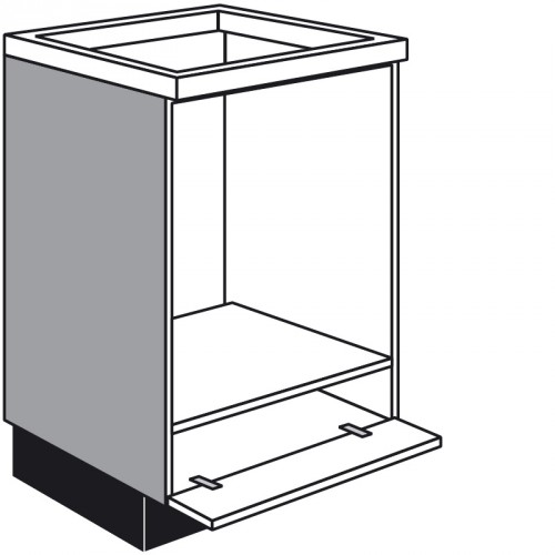 Unterschrank für Einbauherde mit 1 abklappbare Frontblende