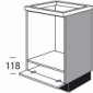 Unterschrank für Einbauherde mit 1 abklappbare Frontblende [2/16]