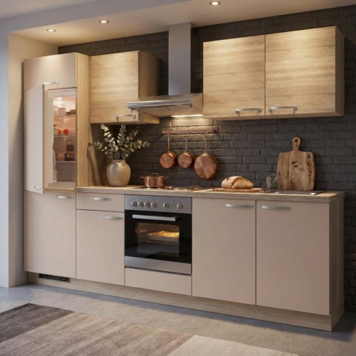 Einbauk&uuml;che K&uuml;chenblock 270 cm Stellmass mit Sp&uuml;le und&nbsp; Elektroger&auml;ten