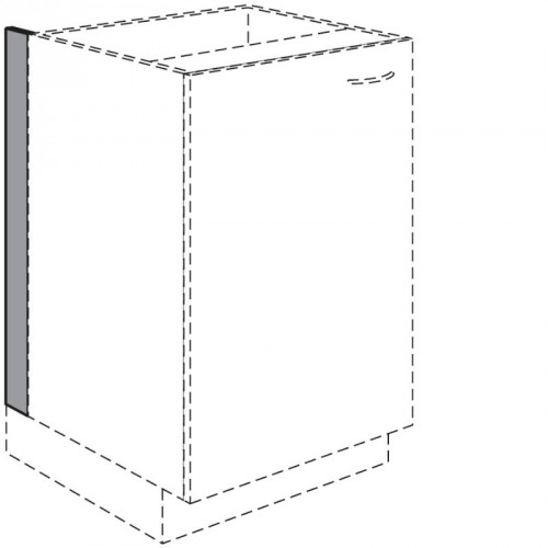 Passleiste für Unterschränke in Korpusfarbe für Wandanschluss