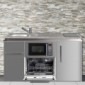 Miniküche Designline 150 cm breit mit Mikrowelle, Geschirrspüler [12/27]