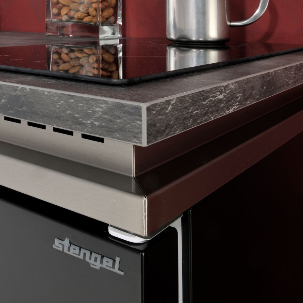 Miniküche Designline 150 cm breit mit Mikrowelle, Geschirrspüler und