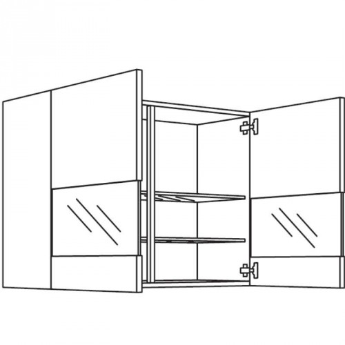 Wandschrank mit Segmentglastür