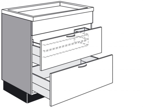 Spülenschrank mit Auszügen