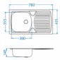 Einbauspüle Basic 170 Edelstahl oder Leinenstruktur [3/4]