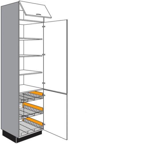 Hochschrank Mit 2 Drehturen Und 1 Klappe