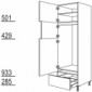 Hochschrank Geräte-Umbau für Kühl- und Gefrierautomat [2/9]