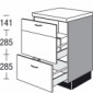 Unterschrank mit Abfalltrennsystem und 2 Auszüge [2/16]