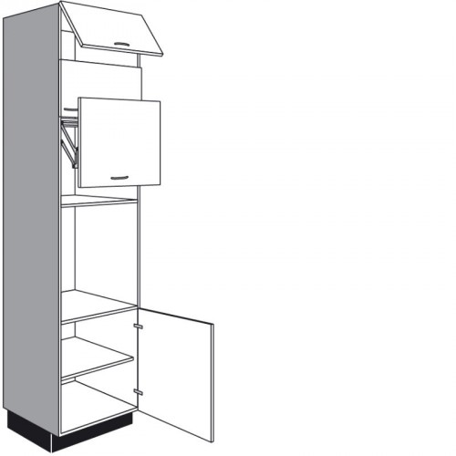 Seitenschrank für Einbaugeräte mit 1 Lifttür, 2 Drehtüren