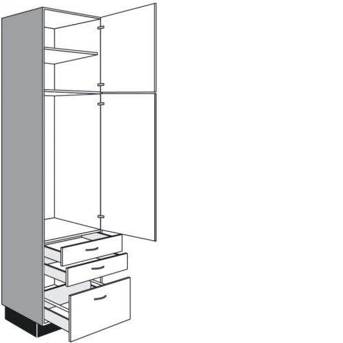 Geräteumbauschrank mit 2 Drehtüren