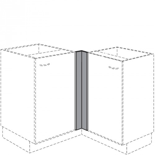 Eckpassleiste/Eckblende für Unterschränke in Frontfarbe