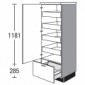 Highboardschrank mit 1 Drehtür und 1 Auszug 4 Innenschubkästen [2/21]