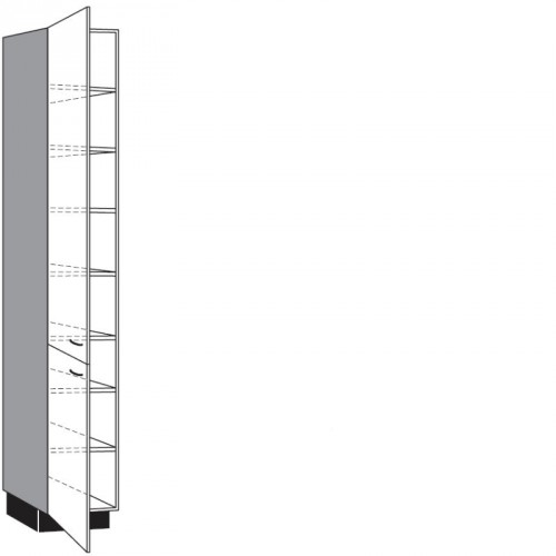 Diagonal-Seitenschrank mit 2 Drehtüren
