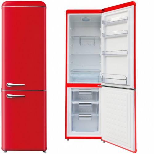 Vintage Kühlschrank mit Gefrierfach rot 189 cm