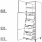 Hochschrank mit Wäschekorb-Tablar [2/9]