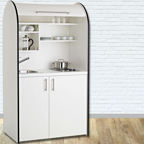 pro-art colorLINE Schrankküche mit Rollladen Jalousie in weiß, anthrazit, grau