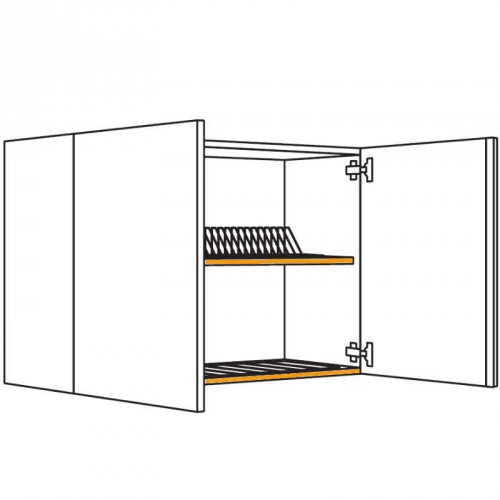 Wandschrank mit Abtropfgitter