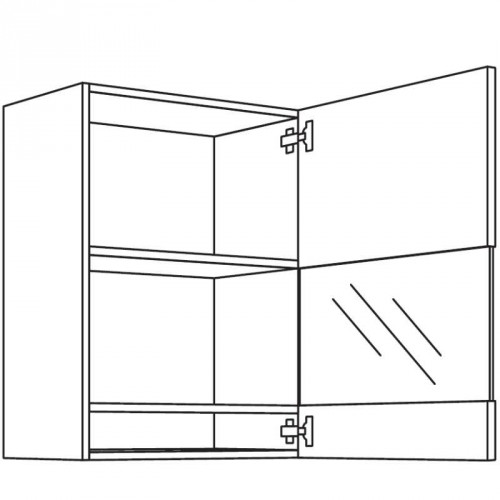 Glas-Wandschrank Boulevard mit 1 Segmentglastür