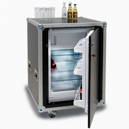 kitcase pro-art Kofferküche Beistellschrank klein in Breite 74 cm mit Liebherr Kühlschrank 60 cm