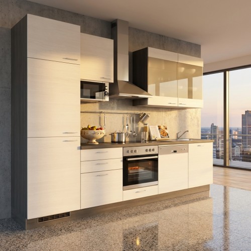 K&uuml;chenzeile Leerblock 300 cm Stellmass ohne Elektroger&auml;te