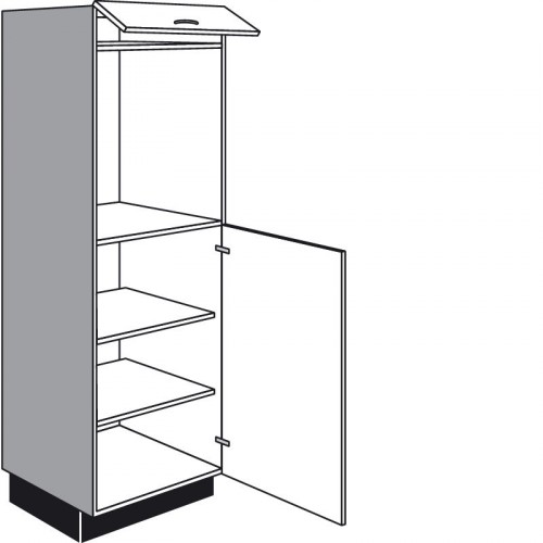 Highboard für Einbaugeräte mit 1 Drehtür und 1 Klappe