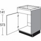Spülen-Unterschrank mit 1 Drehtür und 1 feste Frontblende [2/16]