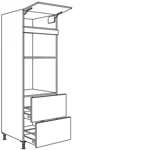 Hochschrank für Geräte-Umbauten, Backofen und Mikrowelle 590, 380 mm Nische