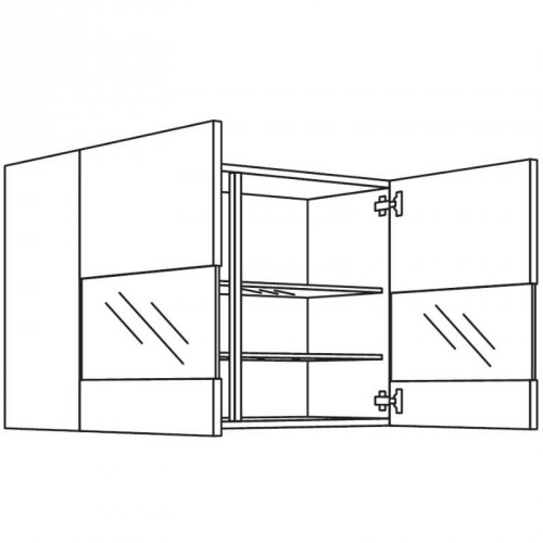 Wandschrank mit Segmentglastür