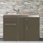 Büroküche Metall 120 cm breit Designline mit Schublade [4/20]