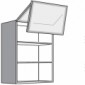 H&auml;ngeschrank mit Faltliftt&uuml;r Vollglasfront [1/15]